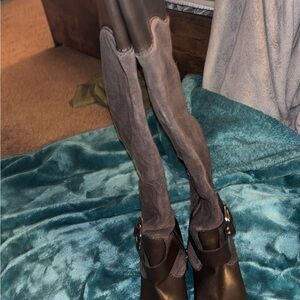 Marc Fisher Brown Heeled Boots